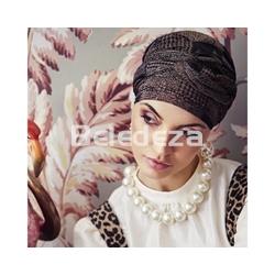 AMBER BOHO TURBAN SET TOFFE BLACK' N' GOLD Turbante Boho Set Amber Negro con Toffe y Dorado - Imagen 1