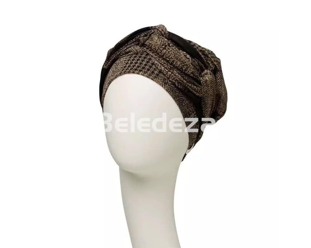 AMBER BOHO TURBAN SET TOFFE BLACK' N' GOLD Turbante Boho Set Amber Negro con Toffe y Dorado - Imagen 2