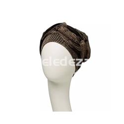 AMBER BOHO TURBAN SET TOFFE BLACK' N' GOLD Turbante Boho Set Amber Negro con Toffe y Dorado - Imagen 2
