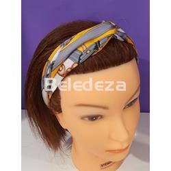 BANDA DE TELA ESTAMPADA CON NUDO - Imagen 1