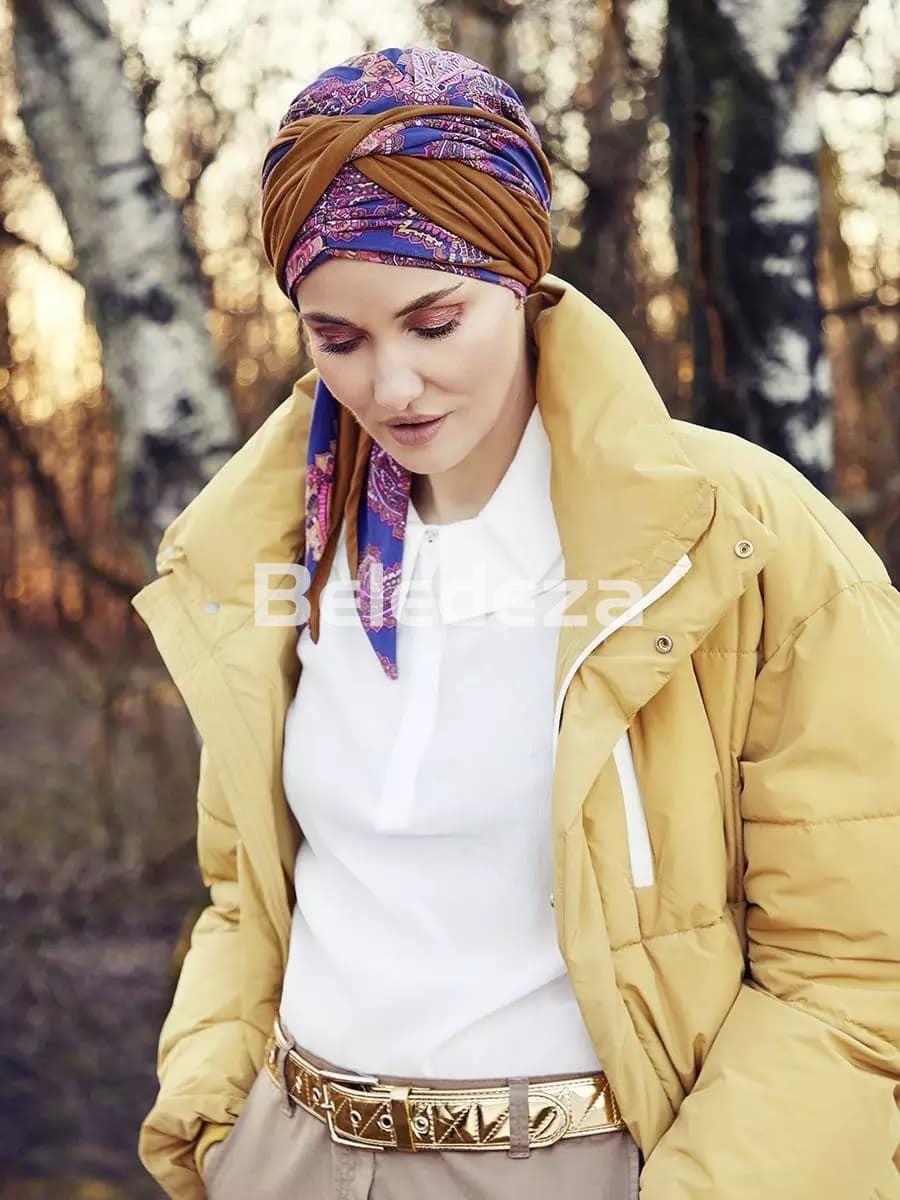 BELISA TURBAN WITH RIBBONS PAISLEY SWIRLS Turbante Belisa con Cinta Remolinos de Cachemira - Imagen 1