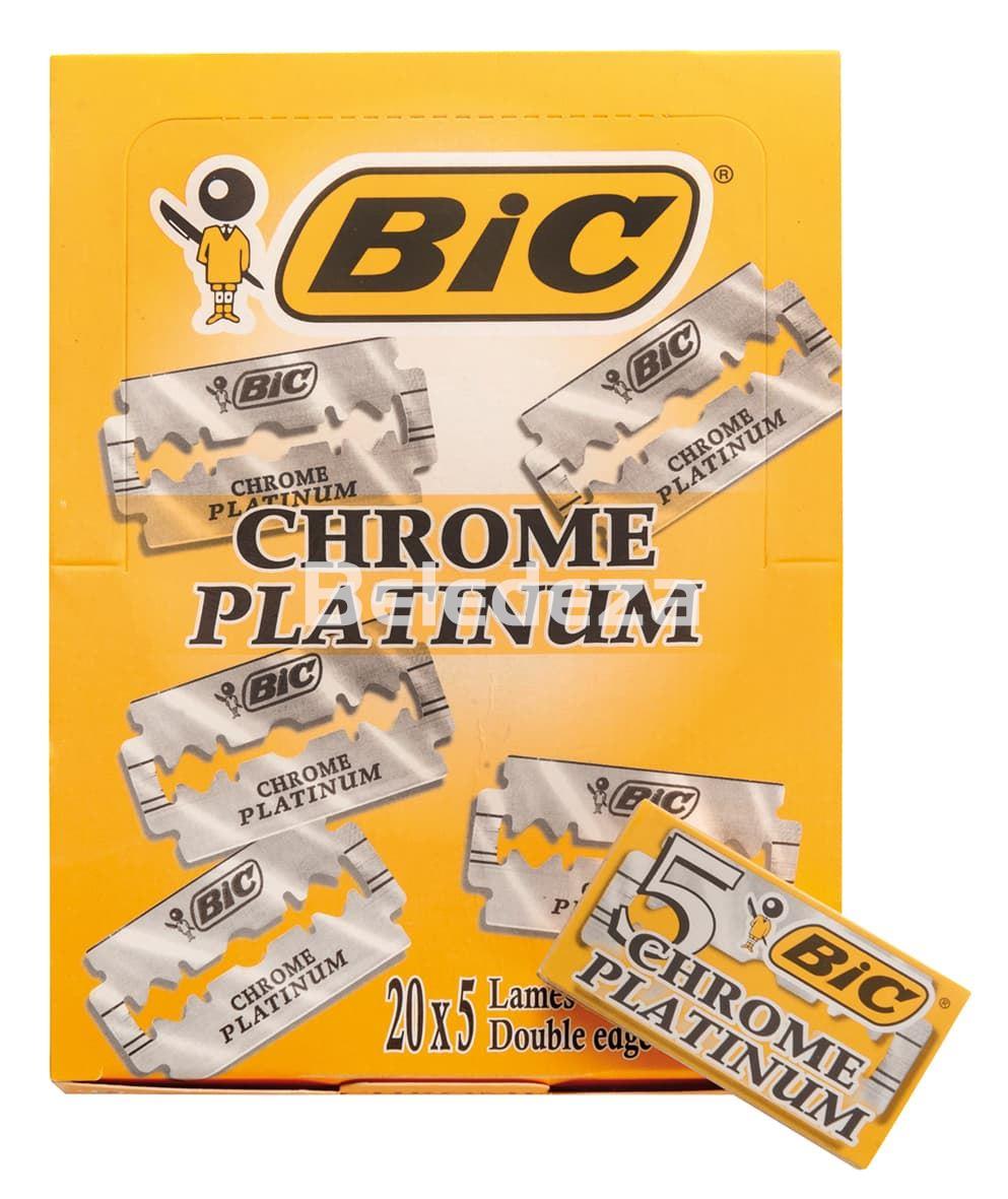 BIC CAJA CUCHILLAS CHROME PLATINUM Dispensador Hojas Acanaladas - Imagen 1