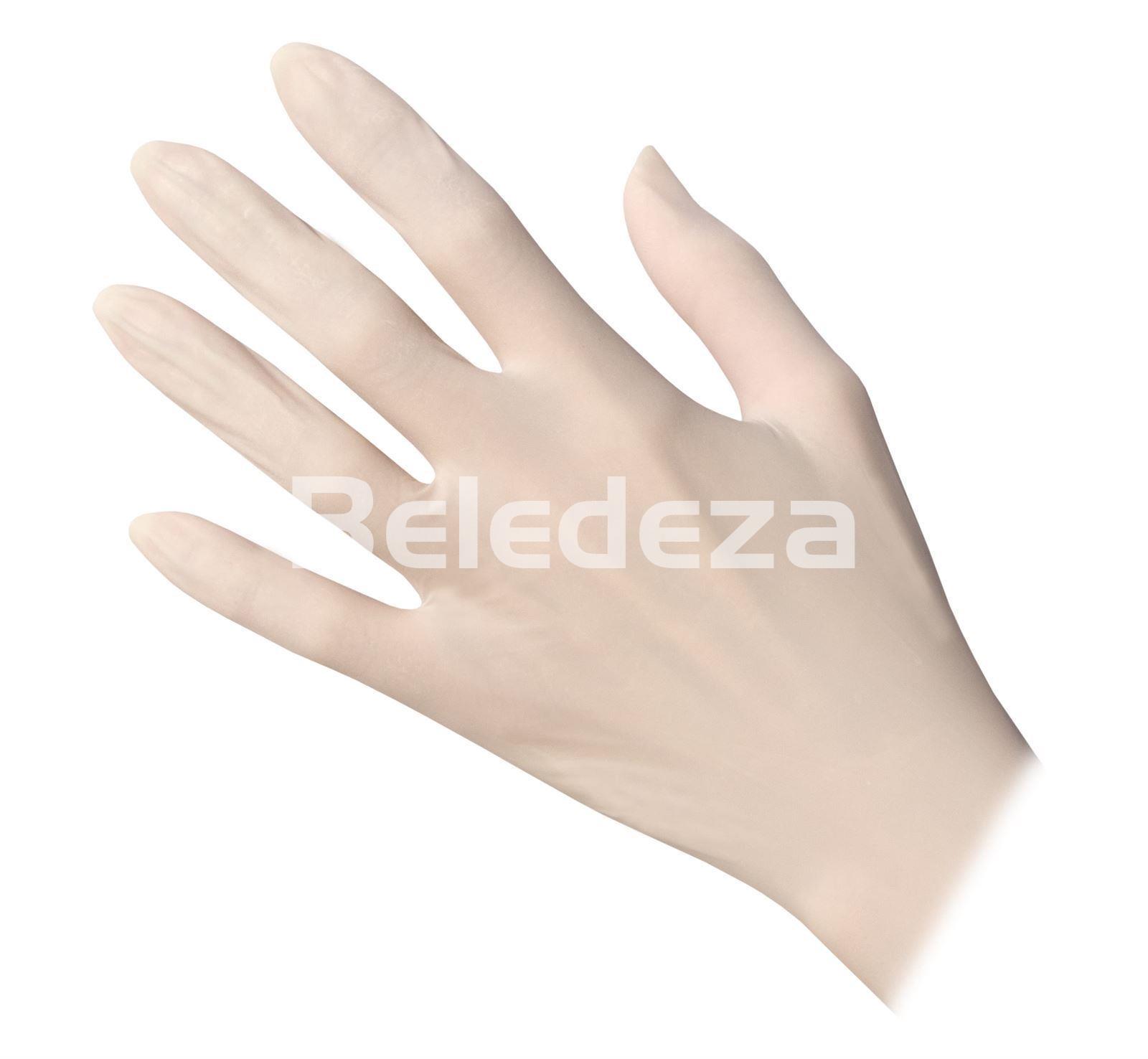 CAJA GUANTES LATEX Guantes Blancos con Poco Polvo - Imagen 2