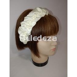 DIADEMA BLANCA TELA DRAPEADA PLIEGUES   ARABAN - Imagen 1