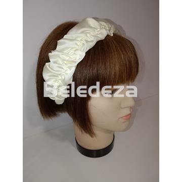 DIADEMA BLANCA TELA DRAPEADA PLIEGUES   ARABAN - Imagen 1