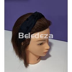 DIADEMA NUDO TUL CON LUNARES NEGROS - Imagen 2