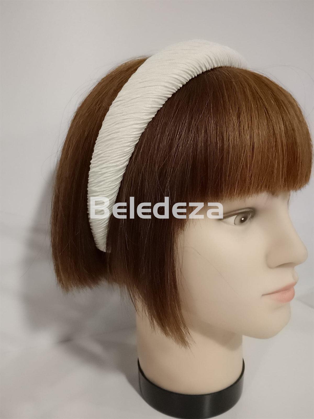 DIADEMA RAYADA ACOLCHADA BLANCA    ARABAN - Imagen 1
