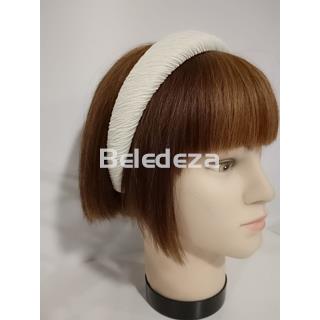 DIADEMA RAYADA ACOLCHADA BLANCA ARABAN - Imagen 1