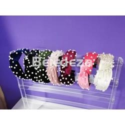 DIADEMA TERCIOPELO NUDO CON PERLAS - Imagen 1