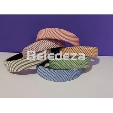 DIADEMA TEXTIL ACOLCHADA EFECTO CUADROS - Imagen 1