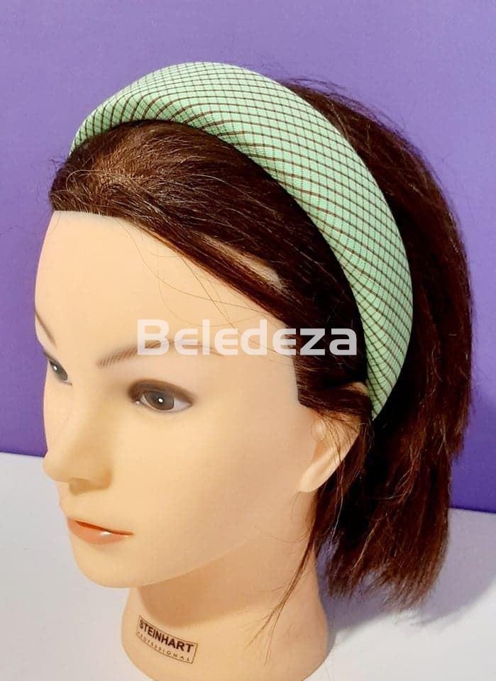 DIADEMA TEXTIL ACOLCHADA EFECTO CUADROS - Imagen 2