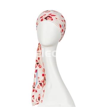 ELLONE SCARF PIXELATED POPPIES Pañuelo Largo Amapolas Pixeladas - Imagen 2