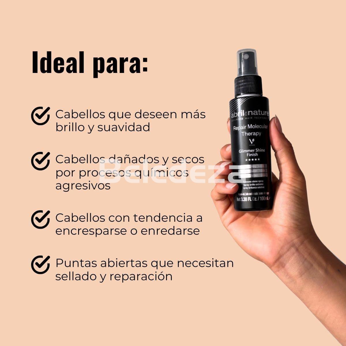 GLIMMER SHINE FINISH REPAIR MOLECULAR THERAPY Spray Brillo Extremo - Imagen 3