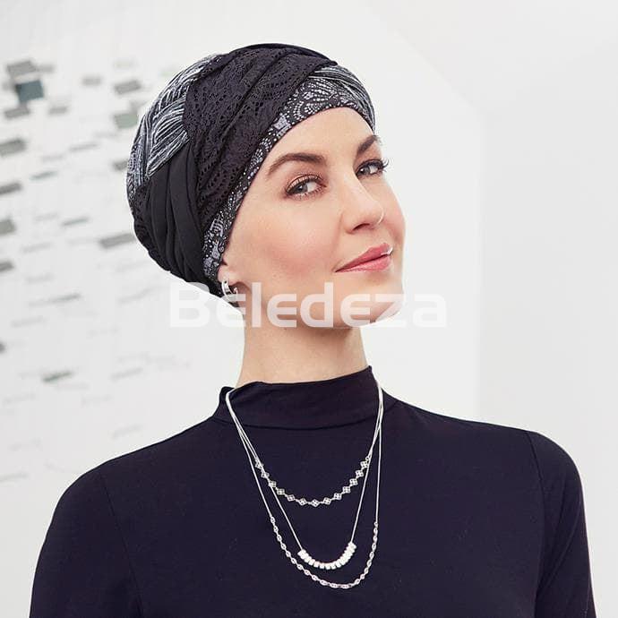 GUNA TURBAN W/ CHIFFON ROCOCO LACE Turbante Guna con Gasa Encaje Rococo - Imagen 1