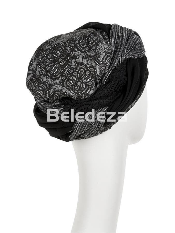 GUNA TURBAN W/ CHIFFON ROCOCO LACE Turbante Guna con Gasa Encaje Rococo - Imagen 3