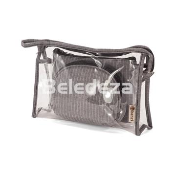 JUEGO 3 NECESERES TELA A RAYAS  BENZI - Imagen 1