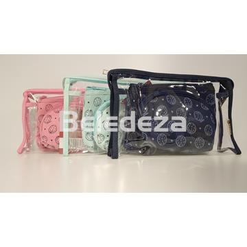 JUEGO 3 NECESERES TELA ESTAMPADO FRESAS  BENZI - Imagen 1