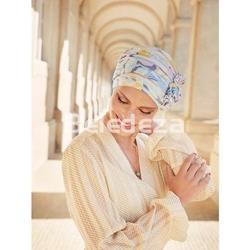 LOTUS TURBAN GRAPHIC ZEBRA Turbante Lotus Grafico Tonos Pastel - Imagen 1