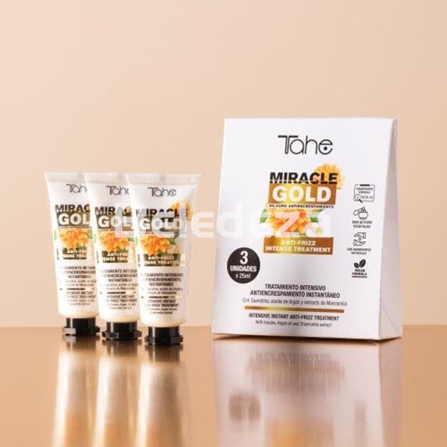 MIRACLE GOLD ANTI-FRIZZ TREATMENT Tratamiento Intensivo Antiencrespamiento Instantáneo - Imagen 1