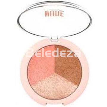 NUDE LOOK BAKED TRIO FACE POWDER Polvo facial Trio Colorete/ Bronceador/ Iluminador - Imagen 2
