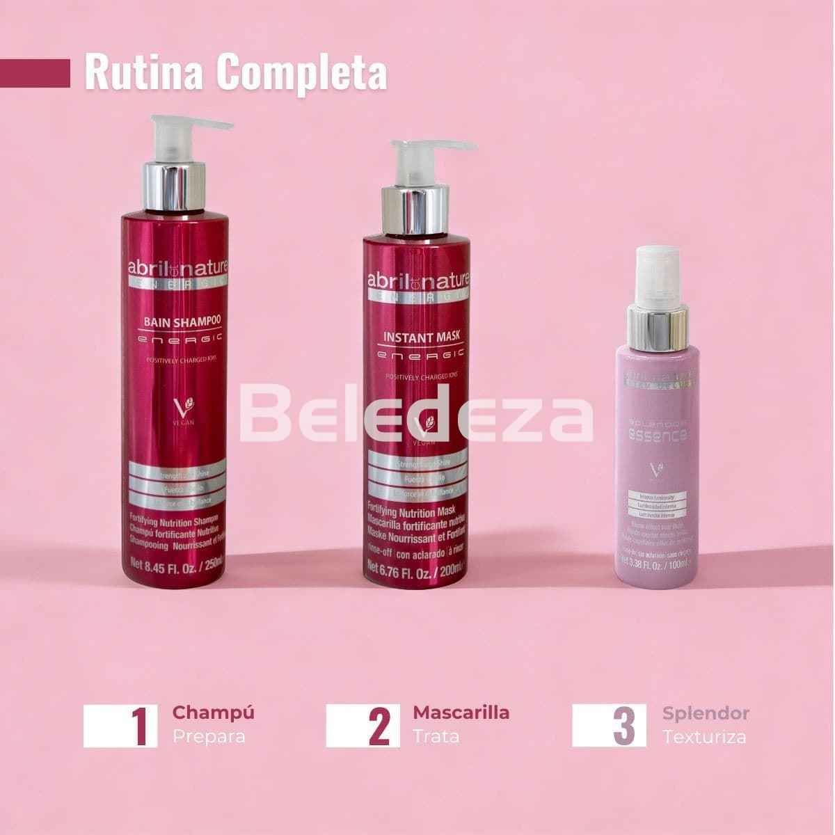 PACK ENERGIC SHAMPOO+ MASK + SPLENDOR ESSENCE Tratamiento Nutritivo y Anticrespamiento - Imagen 4