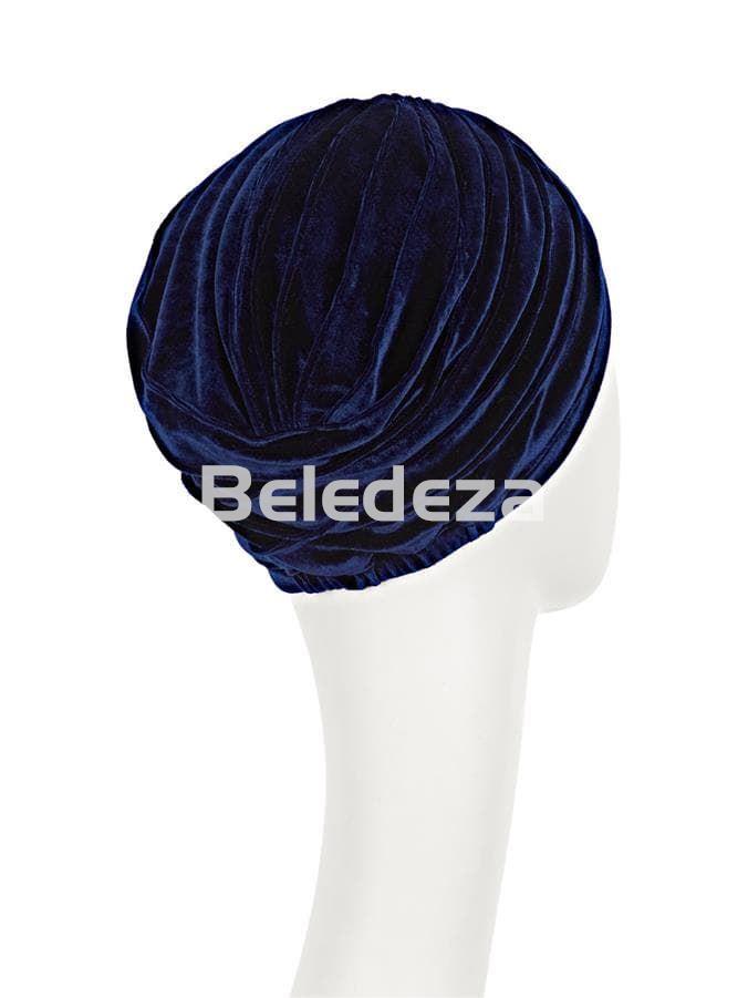 PEARL BOHO TURBAN VELVET DARK BLUE Turbante Pearl Boho Terciopelo Azul Oscuro - Imagen 3