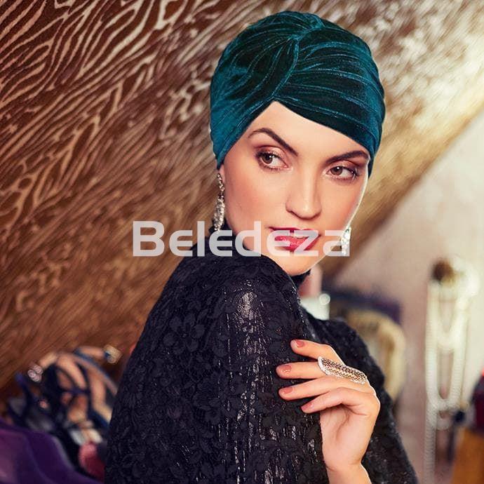 PEARL BOHO TURBAN VELVET DARK GREEN Turbante Pearl Boho Terciopelo Verde Oscuro - Imagen 1