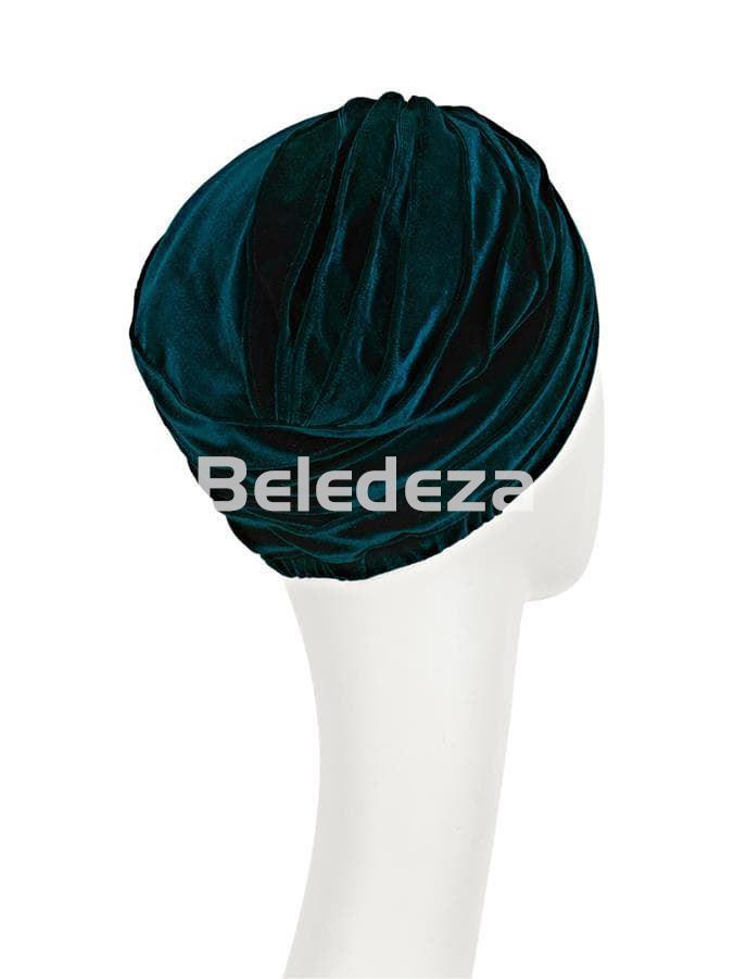 PEARL BOHO TURBAN VELVET DARK GREEN Turbante Pearl Boho Terciopelo Verde Oscuro - Imagen 3