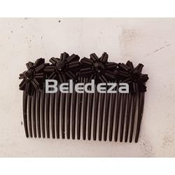 PEINETA 4 FLORES NEGRAS - Imagen 1