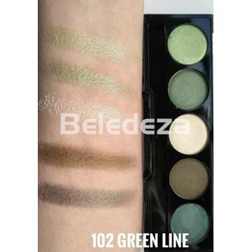 PROFESIONAL PALETTE EYESHADOW GREEN LINE Paleta de Sombras Profesional 102 - Imagen 2