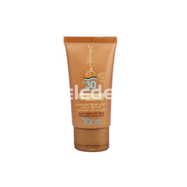 PROTECTOR FACIAL SOLAR CARA Y ESCOTE BRONZE Fps 30 Protección Alta - Imagen 1