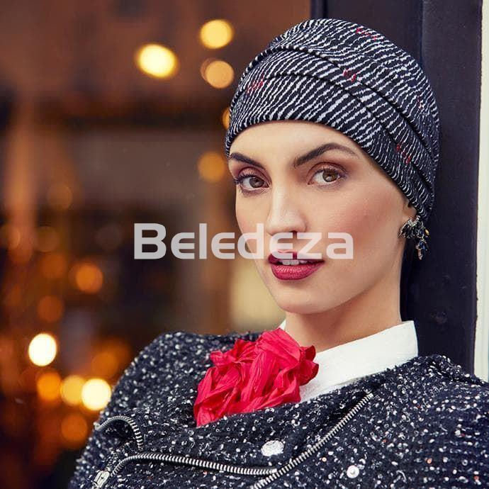 RUBY SKIE BOHO HAT BLACK & WHITE Turbante Ruby Boho Negro y Blanco - Imagen 1