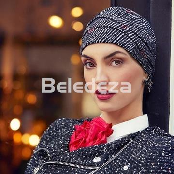 RUBY SKIE BOHO HAT BLACK & WHITE Turbante Ruby Boho Negro y Blanco - Imagen 1