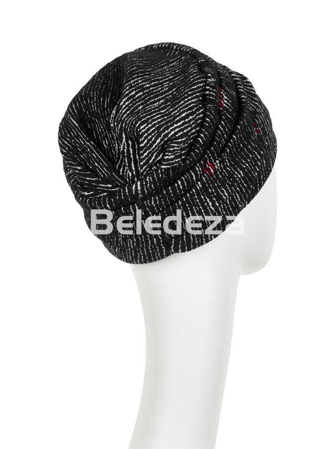 RUBY SKIE BOHO HAT BLACK & WHITE Turbante Ruby Boho Negro y Blanco - Imagen 3