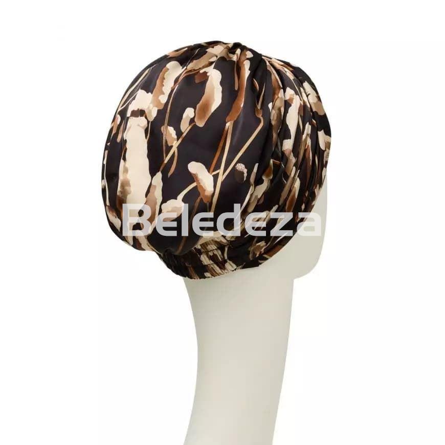 SAPPHIRE BOHO TURBAN BLACK W/COTTON GRASS Turbante Boho Sapphire Negro con Hierba de Algodón - Imagen 3