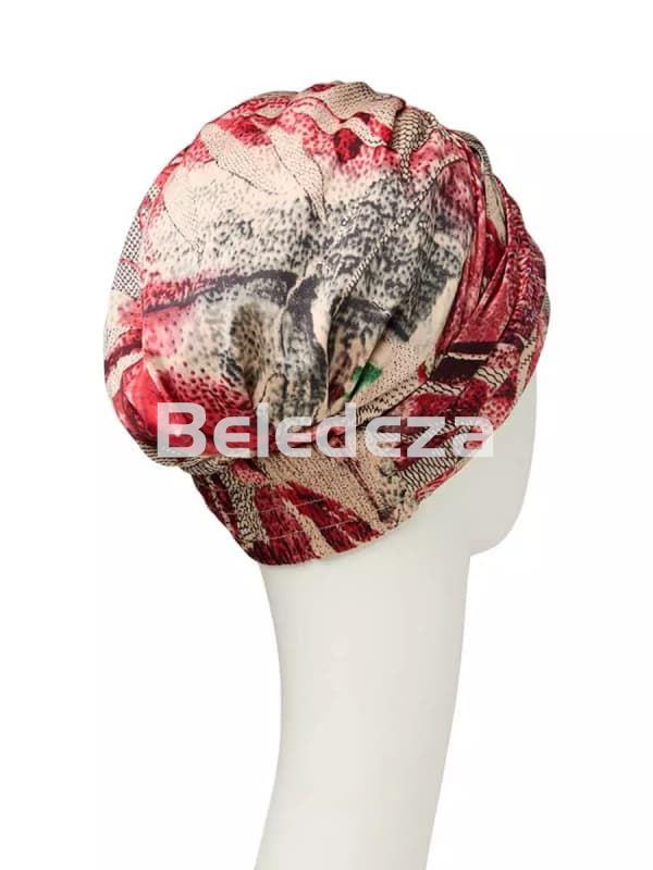 SAPPHIRE BOHO TURBAN FLOWERPOT RED Turbante Boho Sapphire Flores Rojas - Imagen 3