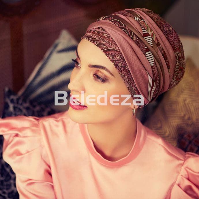 SCARLETT BOHO TURBAN SET PAISLEY ROSE Turbante Scarlett Boho Cachemir Rosa - Imagen 1