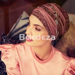 SCARLETT BOHO TURBAN SET PAISLEY ROSE Turbante Scarlett Boho Cachemir Rosa - Imagen 1