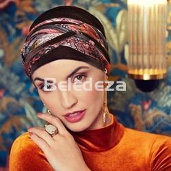 SCARLETT BOHO TURBAN SET VELVET DARK BROWN Turbante Scarlett Boho Terciopelo Marrón - Imagen 1
