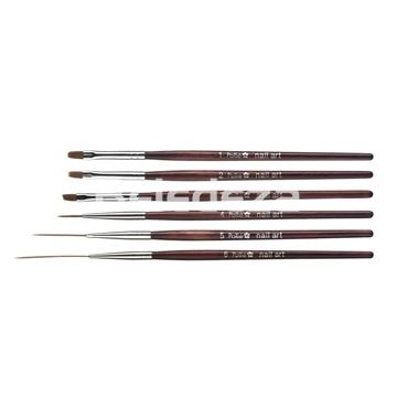 SET 6 PINCELES DECORACION UÑAS - Imagen 1