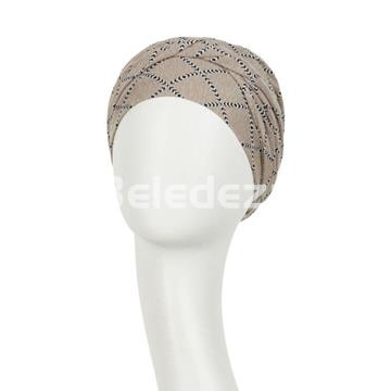 SHAKTI TURBAN LINEN INDIAN TAUBE Turbante Shakti Lino Estampado Indio - Imagen 2