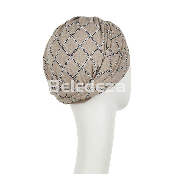 SHAKTI TURBAN LINEN INDIAN TAUBE Turbante Shakti Lino Estampado Indio - Imagen 3