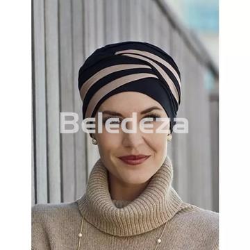 SHANTI TURBAN BLACK/BROWN Turbante Shanti Negro/Marrón - Imagen 1