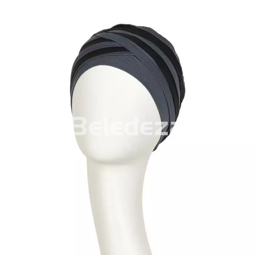 SHANTI TURBAN BLUE/BLACK Turbante Shanti Azul/Negro - Imagen 2