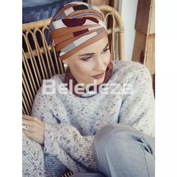 SHANTI TURBAN CARAMEL GRAPHICS Turbante Shanti Gráficos Caramelo - Imagen 1