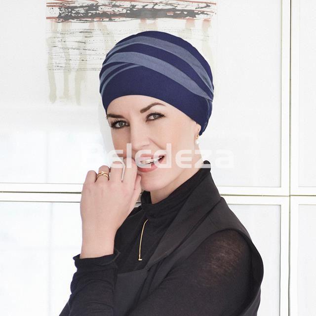 SHANTI TURBAN DARK BLUE/ LIGHT LILAC Turbante Shanti Mezcla de Azules - Imagen 1