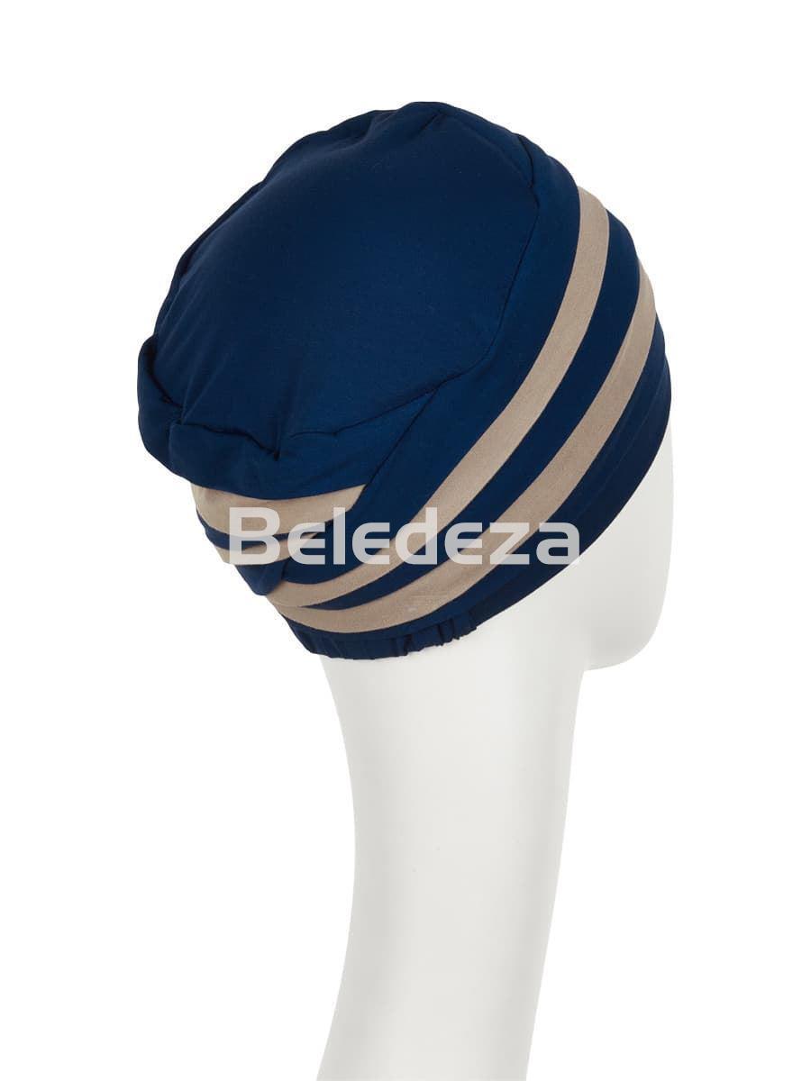 SHANTI TURBAN MIXED COLOURS NIGHT BLUE/DARK SAND Turbante Shanti Mezcla Colores Azul/ Arena - Imagen 3