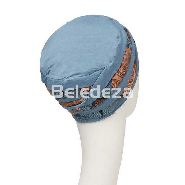 SHANTI TURBAN SEA GREEN W/ILLUSIONS Turbante Shanti Estampado Azul Océano - Imagen 3