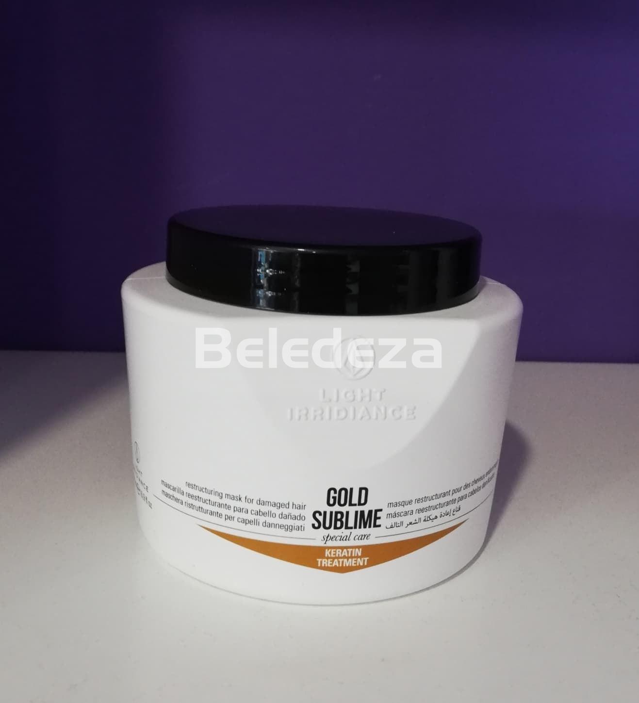 SUBLIME GOLD KERATIN TREATMENT Mascarilla Reestructurante con Keratina y Oro Microactivo - Imagen 1