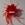 TOCADO CON FLOR Y FLECOS ROJO - Imagen 2